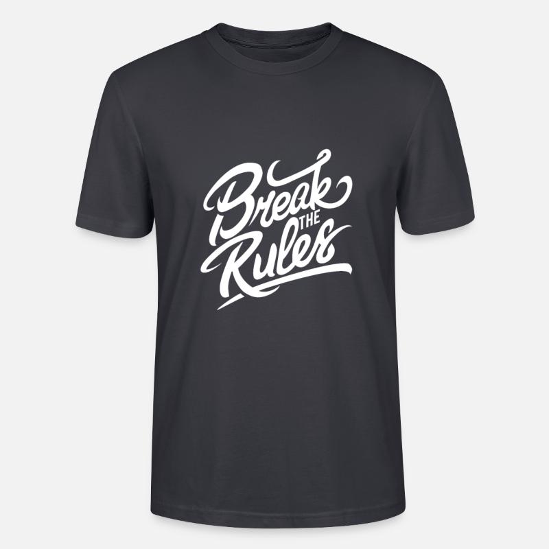 Break The Rules - Stanley/Stella Unisex Bio-T-Shirt CRAFTER - Dunkles Graublau