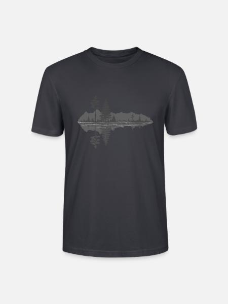 Wildnis ist mein Leben. - Stanley/Stella Unisex Bio-T-Shirt CRAFTER - Dunkles Graublau