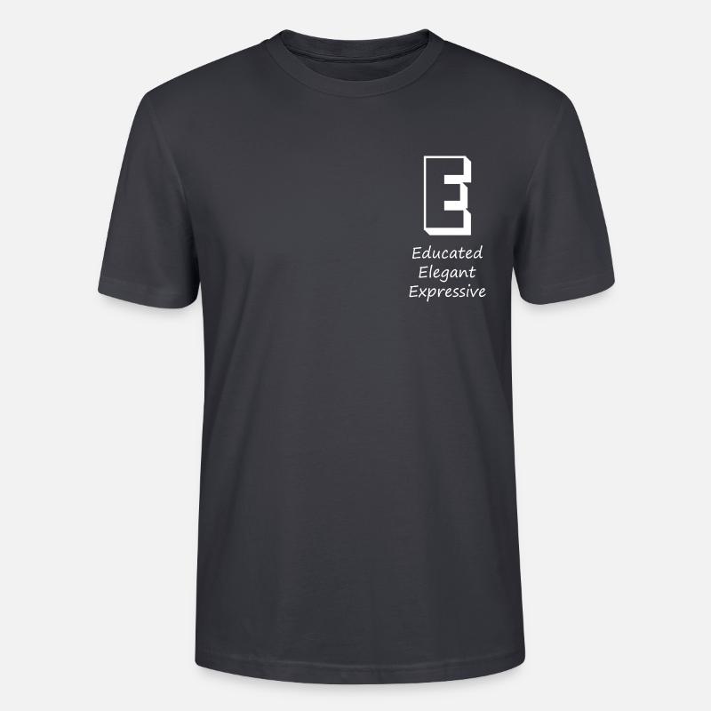 Buchstabe & Zeichen (E) - Stanley/Stella Unisex Bio-T-Shirt CRAFTER - Dunkles Graublau