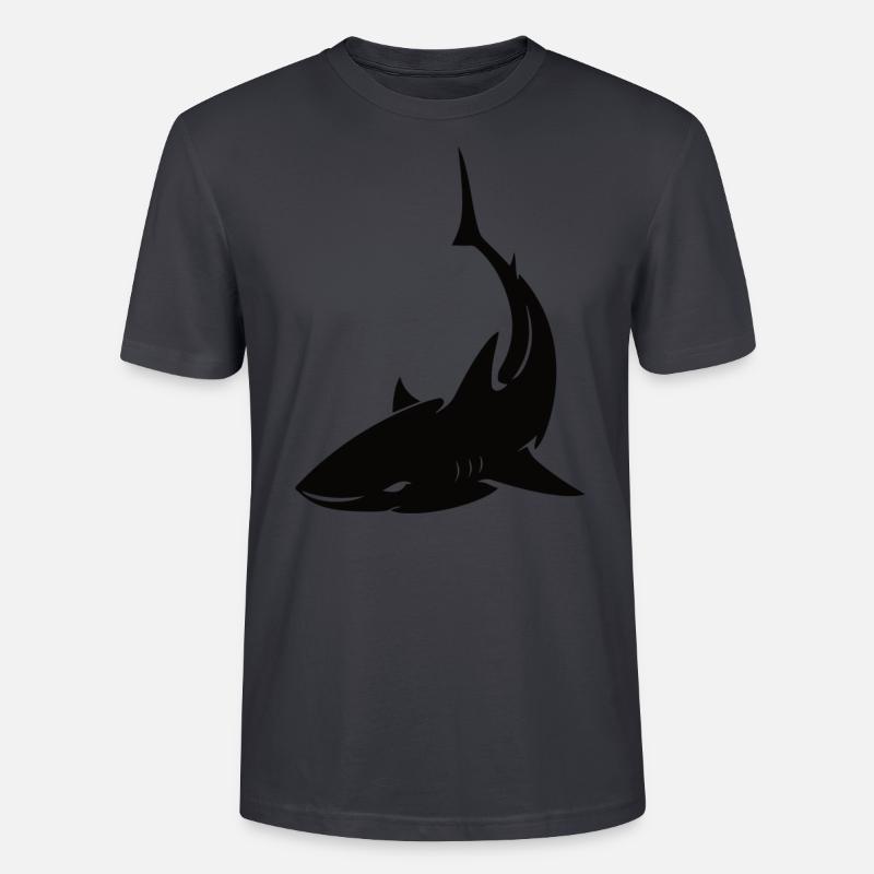 Hai Shark - Stanley/Stella Unisex Bio-T-Shirt CRAFTER - Dunkles Graublau