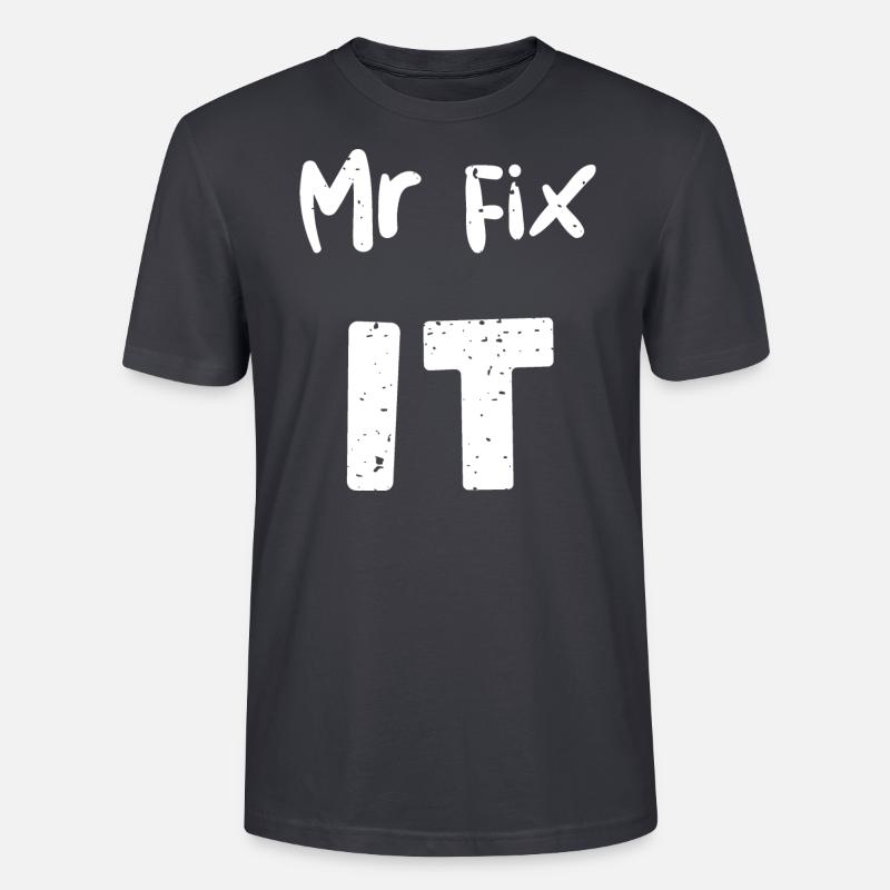 Mr Fix It - Handyman - Stanley/Stella Unisex Bio-T-Shirt CRAFTER - Dunkles Graublau