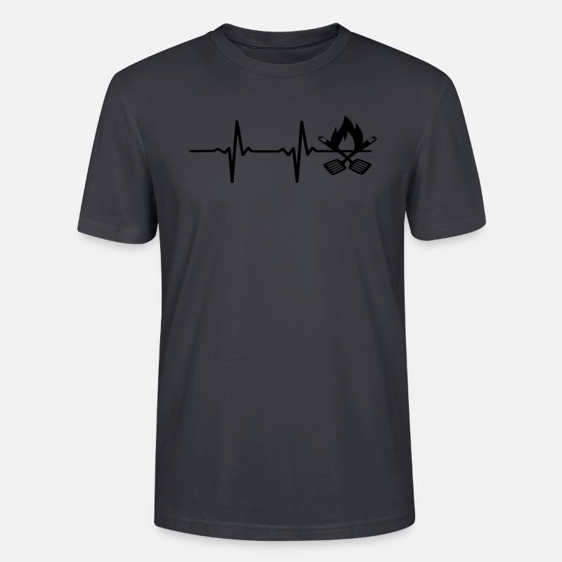 évolution du barbecue - T-shirt bio CRAFTER Stanley Stella Unisexe - bleu gris foncé