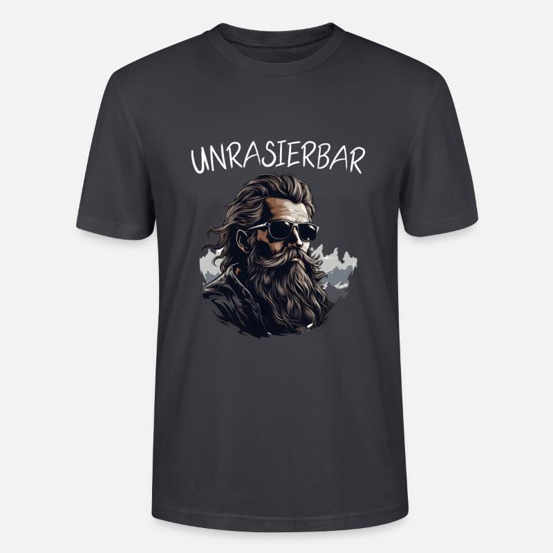 Wikinger Bartträger Lustiger Bart Spruch - Stanley/Stella Unisex Bio-T-Shirt CRAFTER - Dunkles Graublau