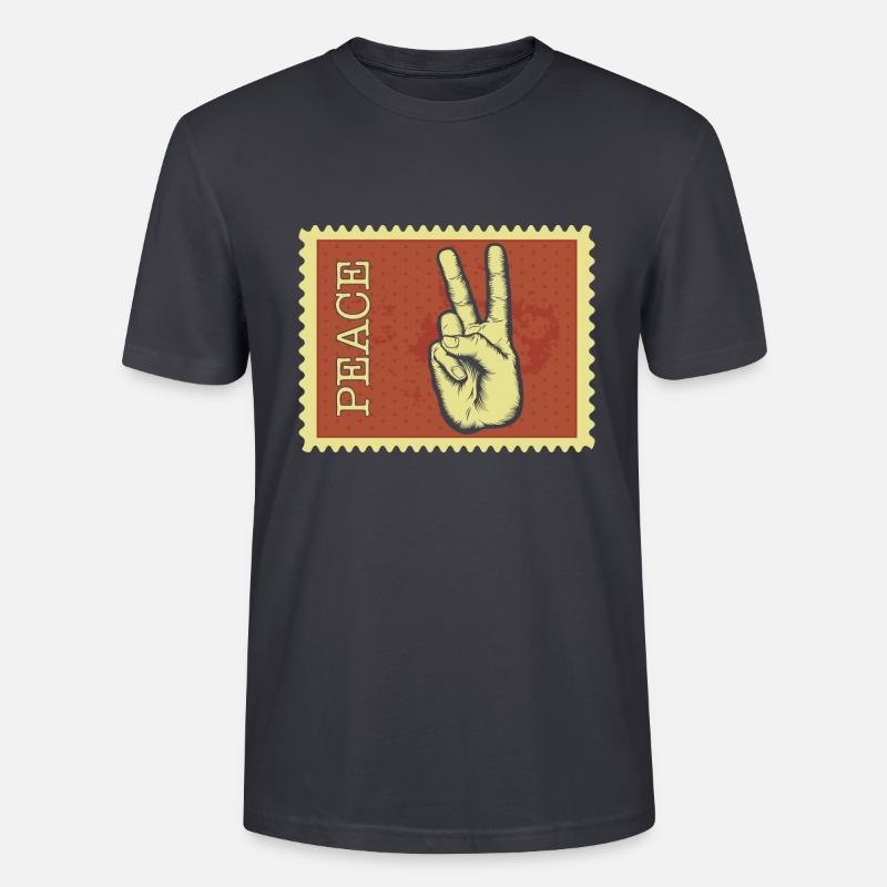 Peace - Stanley/Stella Unisex Bio-T-Shirt CRAFTER - Dunkles Graublau