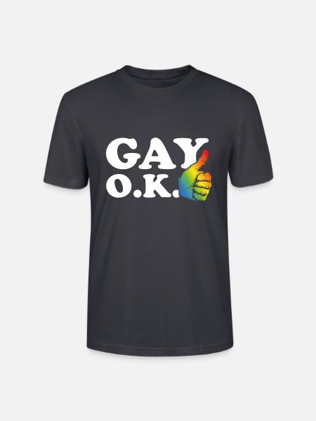 Schwul Ok - Stanley/Stella Unisex Bio-T-Shirt CRAFTER - Dunkles Graublau