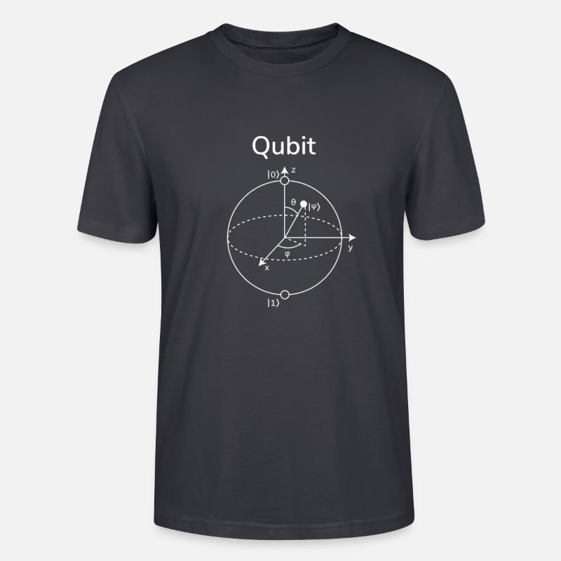 Qubit-Quantenbit - Stanley/Stella Unisex Bio-T-Shirt CRAFTER - Dunkles Graublau