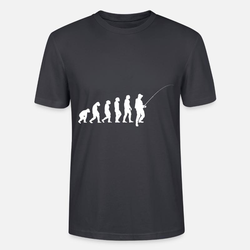 Evolution Angler - Stanley/Stella Unisex Bio-T-Shirt CRAFTER - Dunkles Graublau