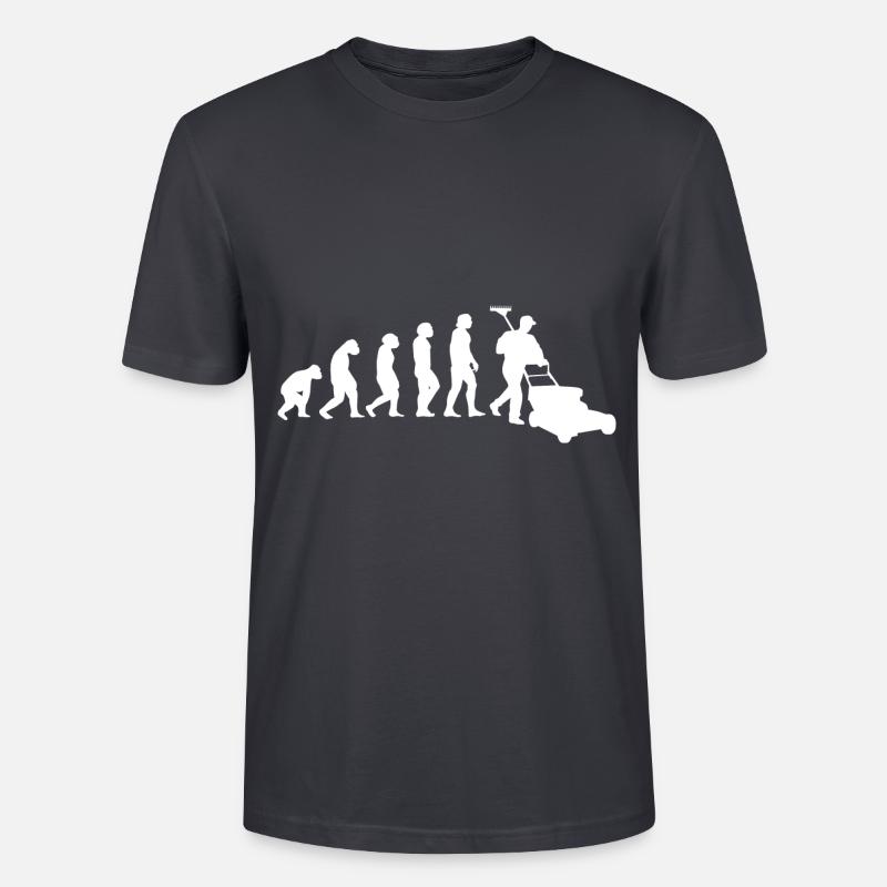 Evolution Landschaftsbauer - Stanley/Stella Unisex Bio-T-Shirt CRAFTER - Dunkles Graublau