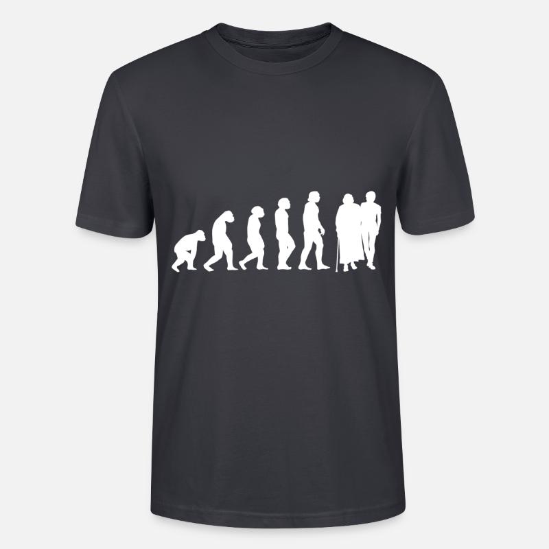 Evolution Oma - Stanley/Stella Unisex Bio-T-Shirt CRAFTER - Dunkles Graublau