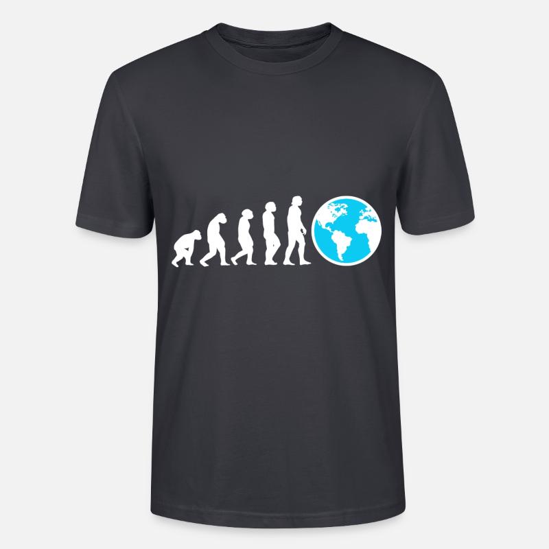 Evolution Geografielehrer - Stanley/Stella Unisex Bio-T-Shirt CRAFTER - Dunkles Graublau