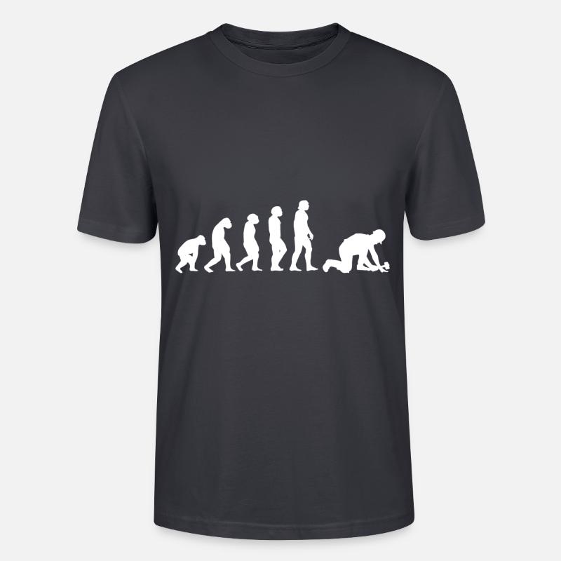 Evolution Pflasterer - Stanley/Stella Unisex Bio-T-Shirt CRAFTER - Dunkles Graublau