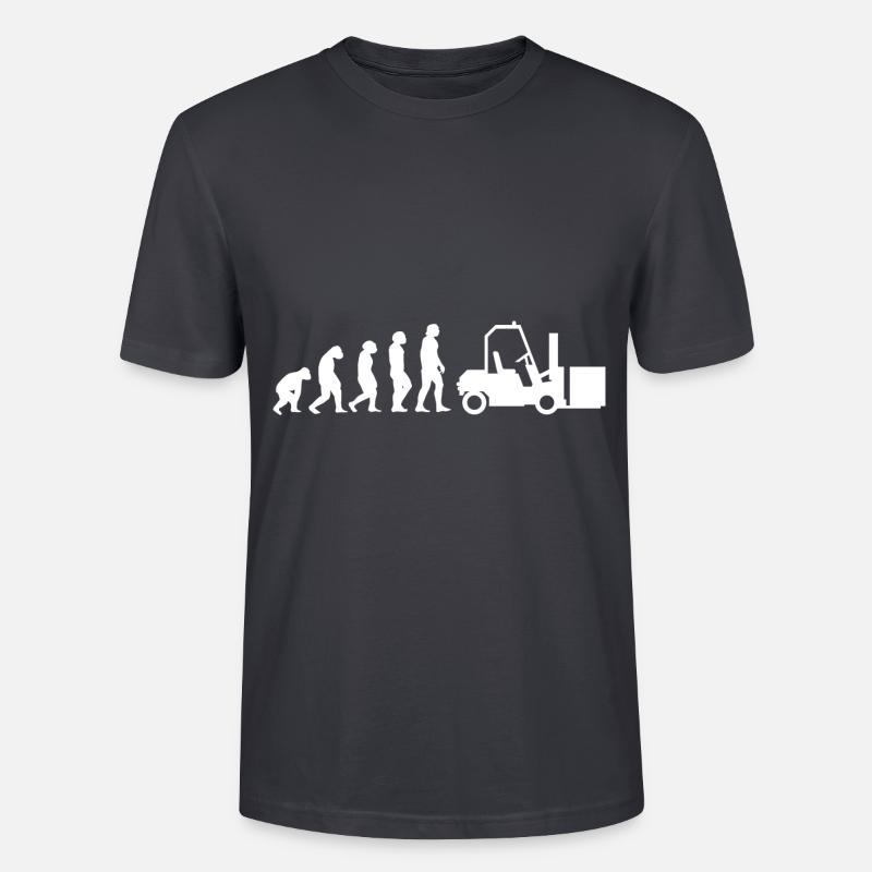 Evolution Staplerfahrer - Stanley/Stella Unisex Bio-T-Shirt CRAFTER - Dunkles Graublau
