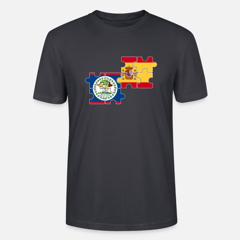 Belize Spanien Flagge Belizer - Stanley/Stella Unisex Bio-T-Shirt CRAFTER - Dunkles Graublau