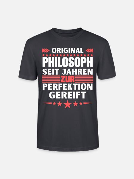 Philosopher matured to perfection - Stanley/Stella CRAFTER Unisex Organic T-Shirt - India Ink Grey