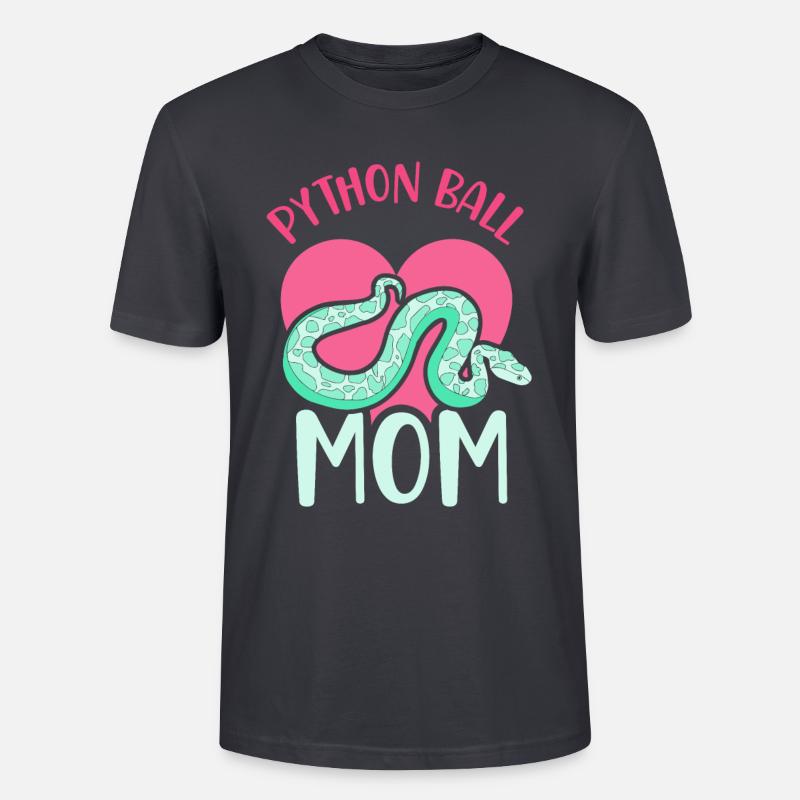 Python ball mom - Stanley/Stella Unisex Bio-T-Shirt CRAFTER - Dunkles Graublau
