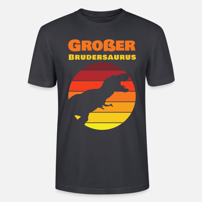 Großer Bruder Brudersaurus - Stanley/Stella Unisex Bio-T-Shirt CRAFTER - Dunkles Graublau
