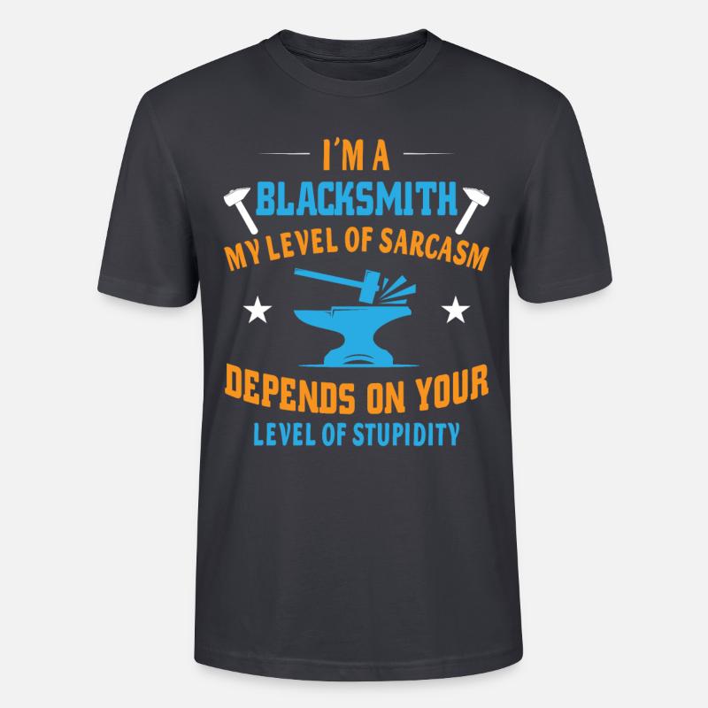 I´m a blacksmith - Stanley/Stella Unisex Bio-T-Shirt CRAFTER - Dunkles Graublau