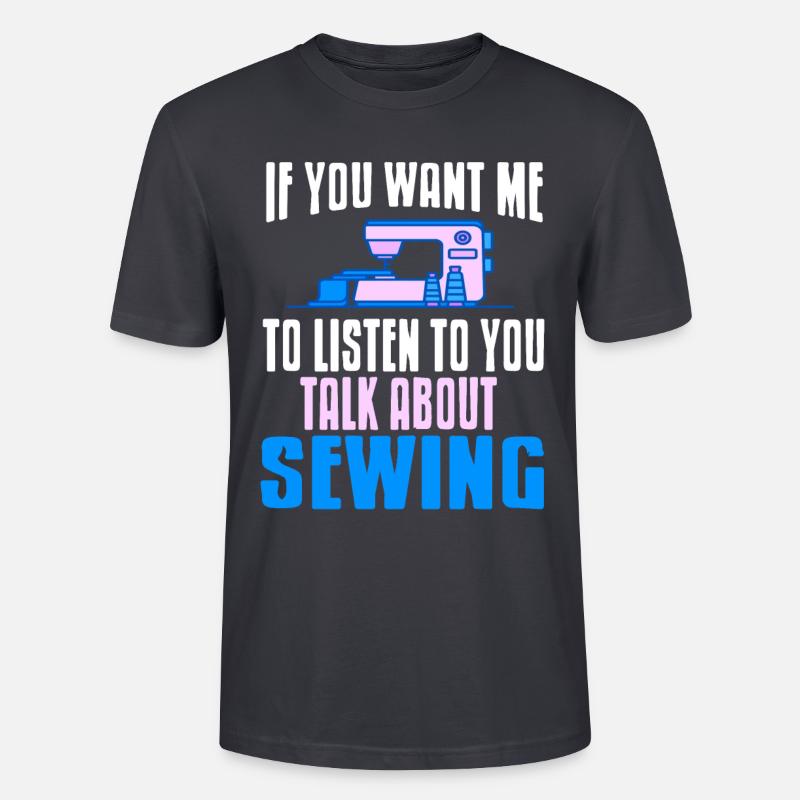 talk about sewing - Stanley/Stella Unisex Bio-T-Shirt CRAFTER - Dunkles Graublau