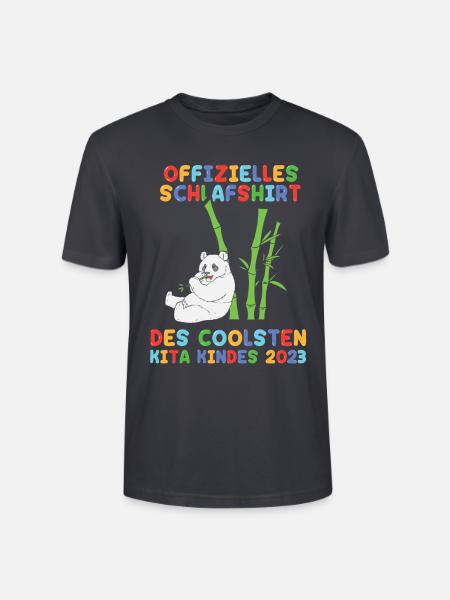 Panda Kita Kindergarten 2023 - Stanley/Stella Unisex Bio-T-Shirt CRAFTER - Dunkles Graublau
