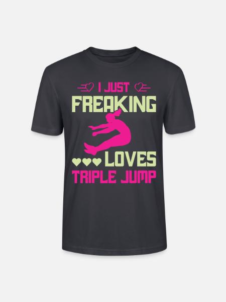 talk about Tripple Jump - Stanley/Stella Unisex Bio-T-Shirt CRAFTER - Dunkles Graublau