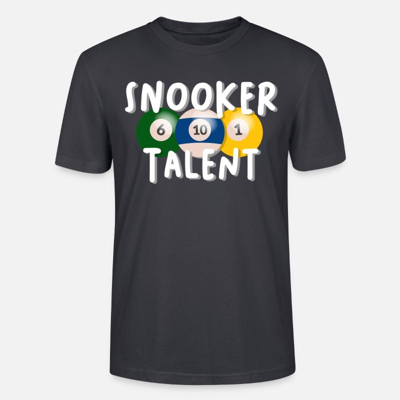 Billard Snooker Pool Spruch - Stanley/Stella Unisex Bio-T-Shirt CRAFTER - Dunkles Graublau