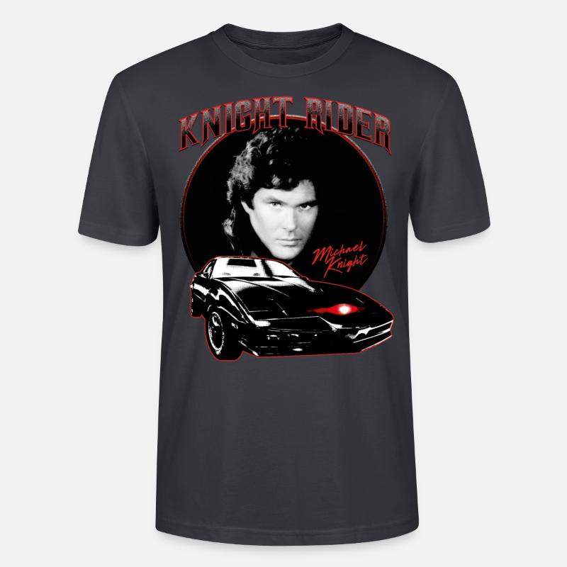 Knight Rider Michael Knight - Stanley/Stella Unisex Bio-T-Shirt CRAFTER - Dunkles Graublau