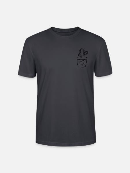 Kaktus Lover - Stanley/Stella Unisex Bio-T-Shirt CRAFTER - Dunkles Graublau