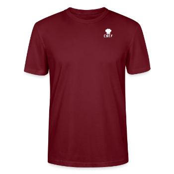 Le Chef - T-shirt bio CRAFTER Stanley Stella Unisexe - bordeaux - Devant - Alina (178cm) & Michal (187cm)