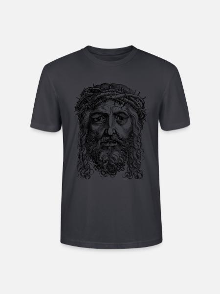 Jesus - Stanley/Stella Unisex Bio-T-Shirt CRAFTER - Dunkles Graublau