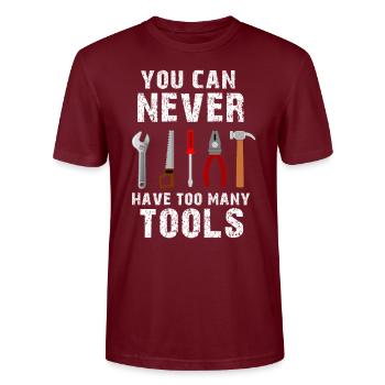 Craftsman tool: amélioration de l'habitat - T-shirt bio CRAFTER Stanley Stella Unisexe - bordeaux - Devant - Alina (178cm) & Michal (187cm)