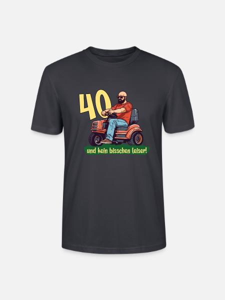 40 und kein bisschen leiser! - 40. Geburtstag - Stanley/Stella Unisex Bio-T-Shirt CRAFTER - Dunkles Graublau