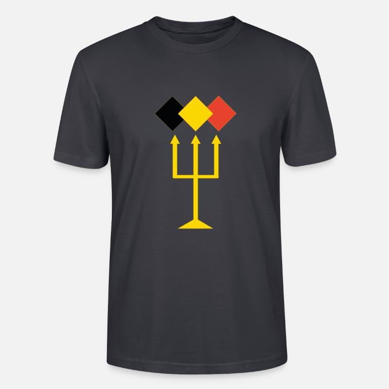 Belgien Soccer Red Devils - Stanley/Stella Unisex Bio-T-Shirt CRAFTER - Dunkles Graublau