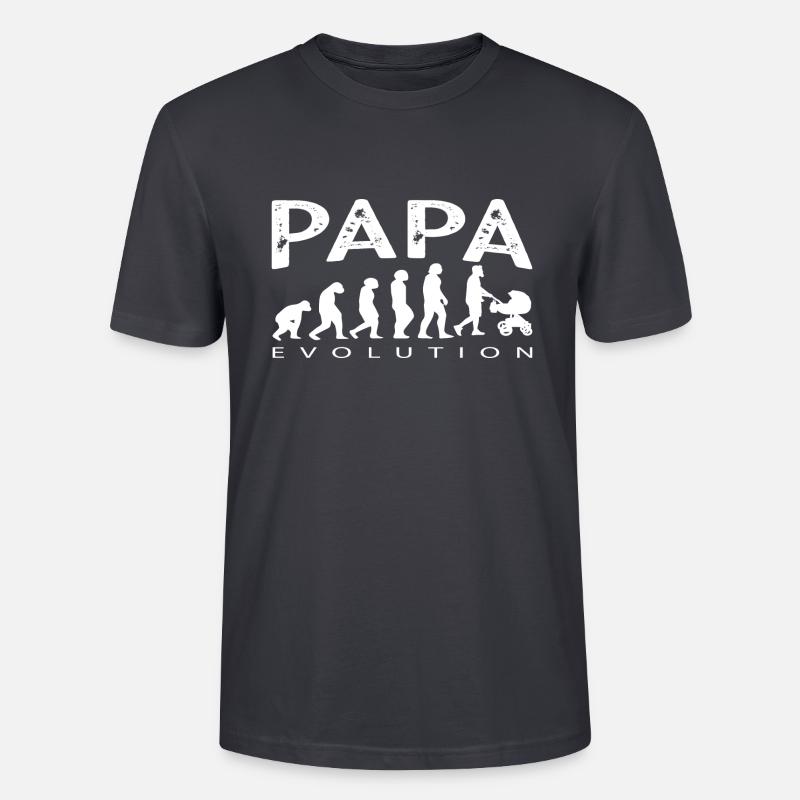 Evolution Papa - Stanley/Stella Unisex Bio-T-Shirt CRAFTER - Dunkles Graublau