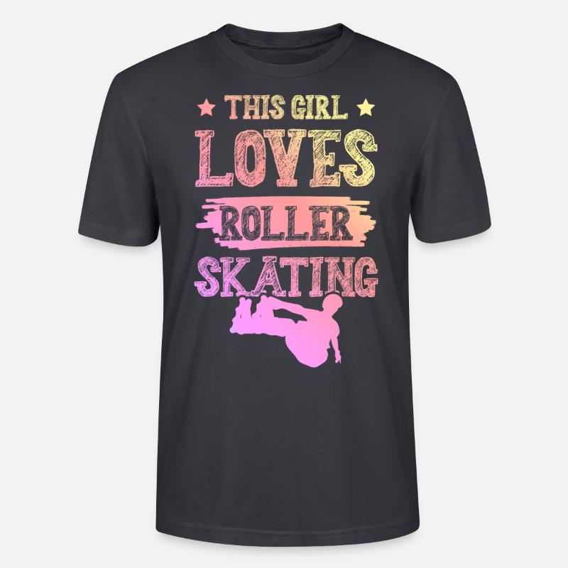 mädchen liebt roller skates - Stanley/Stella Unisex Bio-T-Shirt CRAFTER - Dunkles Graublau