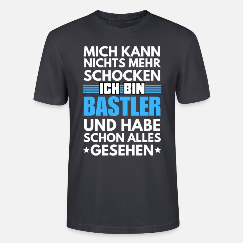 Nicht schockbarer Bastler - Stanley/Stella Unisex Bio-T-Shirt CRAFTER - Dunkles Graublau
