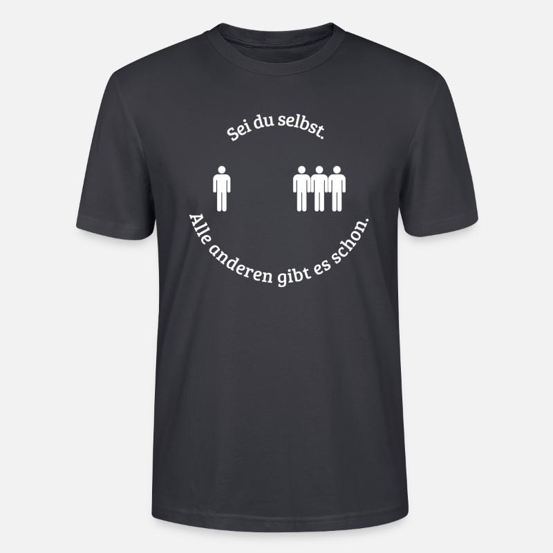 Sei du selbst. - Stanley/Stella Unisex Bio-T-Shirt CRAFTER - Dunkles Graublau