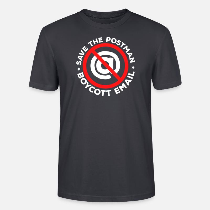 Boycott E-mail - Postman, Postman, Messenger - T-shirt bio CRAFTER Stanley Stella Unisexe - bleu gris foncé