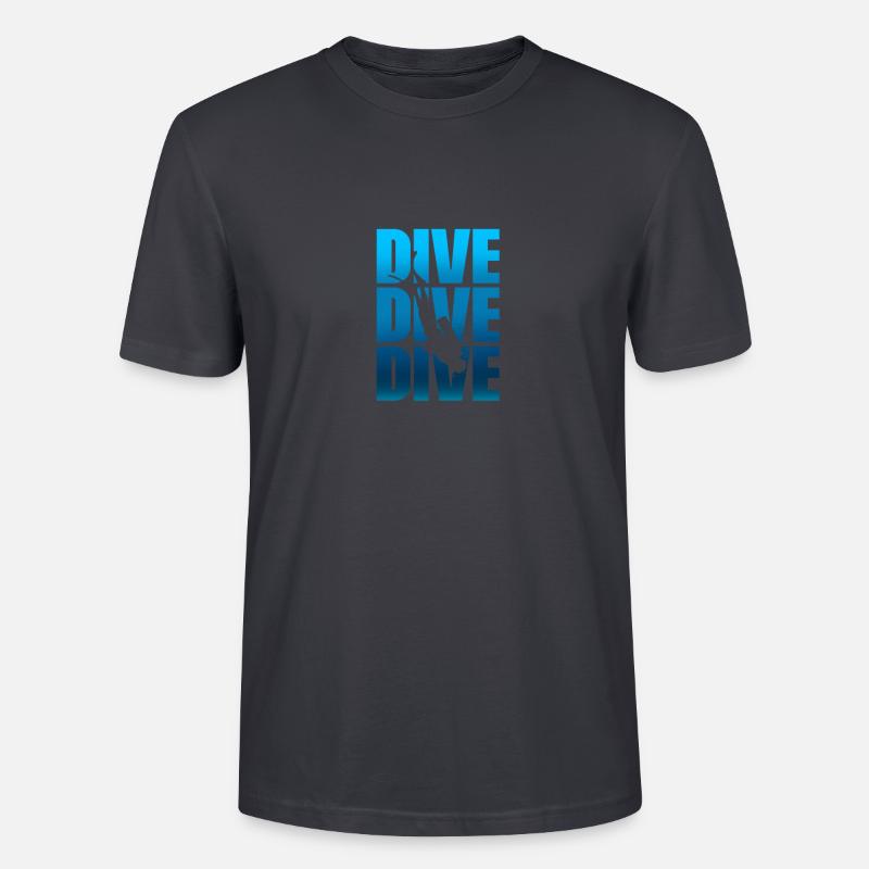 DIVE DIVE DIVE - Stanley/Stella Unisex Bio-T-Shirt CRAFTER - Dunkles Graublau