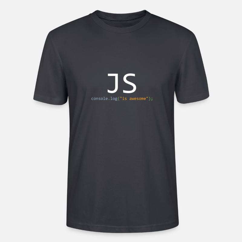 JavaScript is awesome - Stanley/Stella CRAFTER Unisex Organic T-Shirt - India Ink Grey