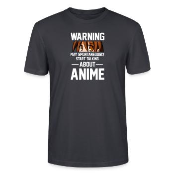 Manga - T-shirt bio CRAFTER Stanley Stella Unisexe - bleu gris foncé - Devant - Alina (178cm) & Michal (187cm)