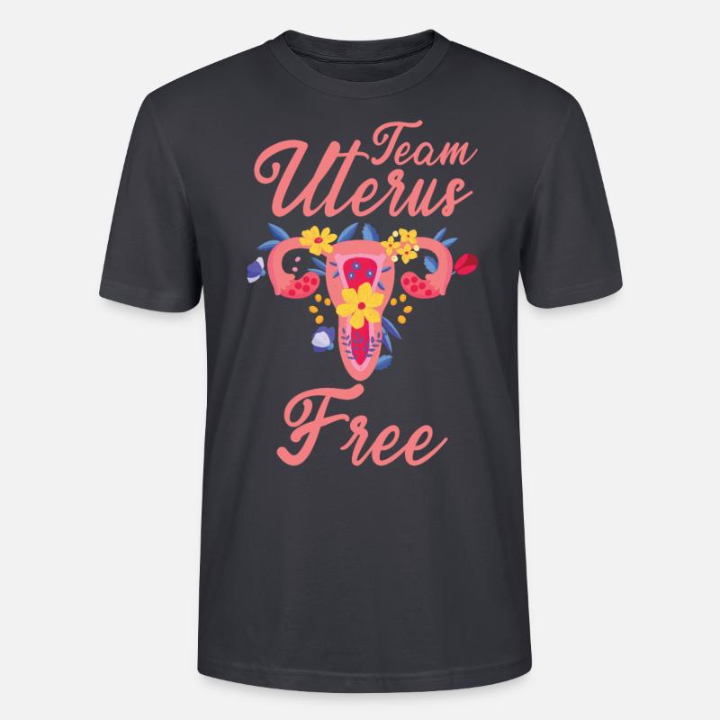 Uterus Gebärmutter Operation - Stanley/Stella Unisex Bio-T-Shirt CRAFTER - Dunkles Graublau