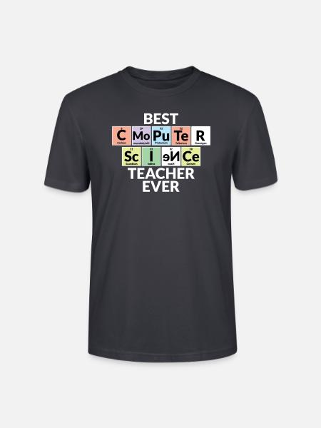 Bester Informatiklehrer Aller Zeiten - Stanley/Stella Unisex Bio-T-Shirt CRAFTER - Dunkles Graublau