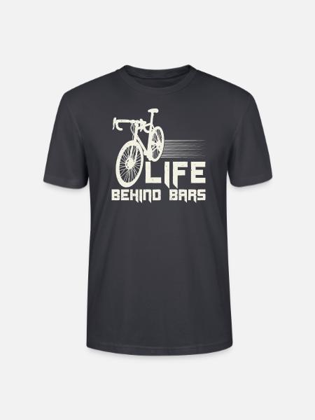 Funny Life Behind Bars - Stanley/Stella Unisex Bio-T-Shirt CRAFTER - Dunkles Graublau