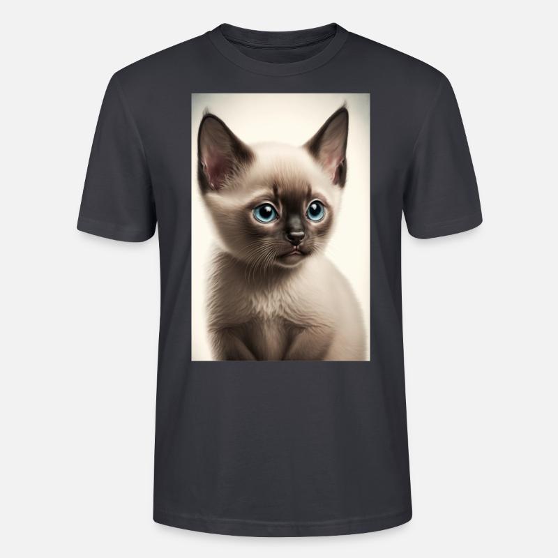 Siamese kitten - Stanley/Stella CRAFTER Unisex Organic T-Shirt - India Ink Grey