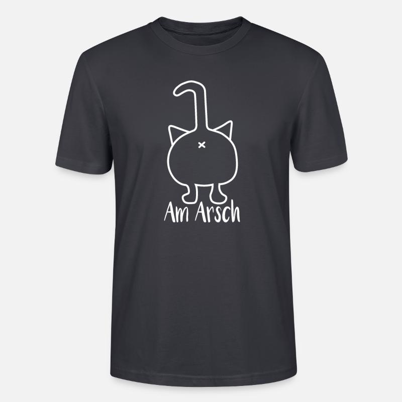 Am arsch - Stanley/Stella Unisex Bio-T-Shirt CRAFTER - Dunkles Graublau