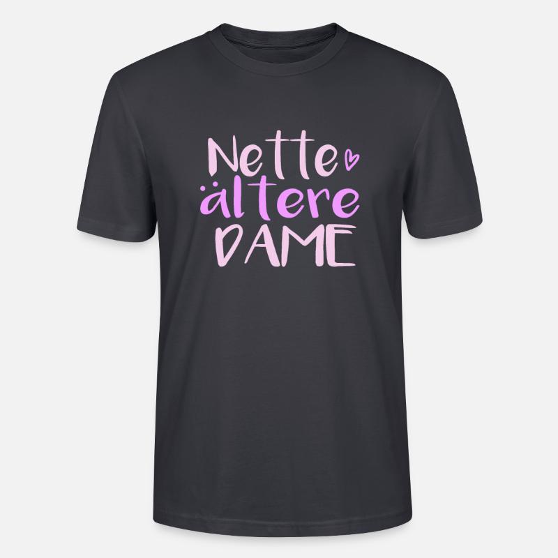 Nette ältere Dame - Stanley/Stella Unisex Bio-T-Shirt CRAFTER - Dunkles Graublau