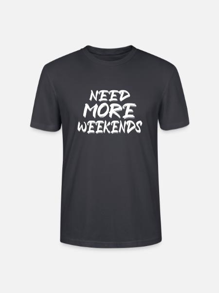 More Weekends - Stanley/Stella CRAFTER Unisex Organic T-Shirt - India Ink Grey