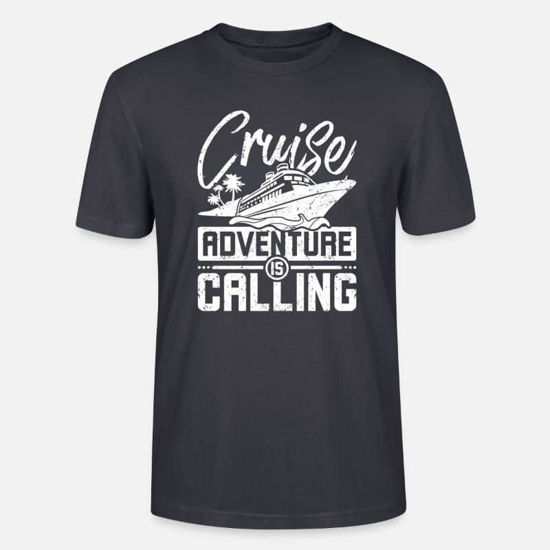 Cruise adventure is calling - Stanley/Stella Unisex Bio-T-Shirt CRAFTER - Dunkles Graublau