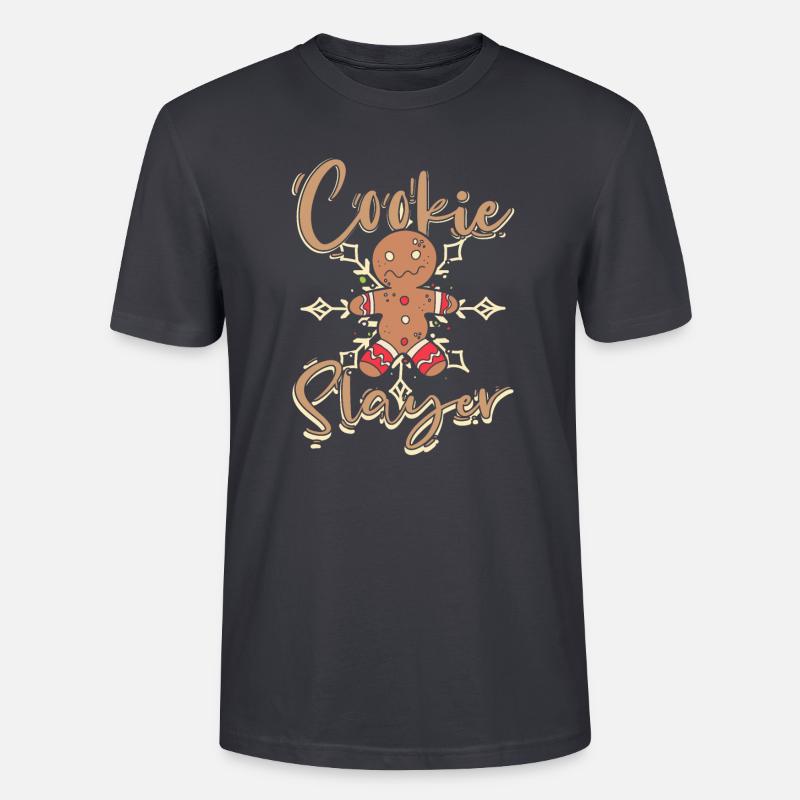 Tueuse de biscuits de Noël - T-shirt bio CRAFTER Stanley Stella Unisexe - bleu gris foncé