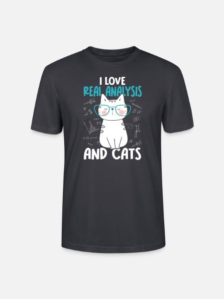 Ich Liebe Katzen - Echte Analyse - Stanley/Stella Unisex Bio-T-Shirt CRAFTER - Dunkles Graublau